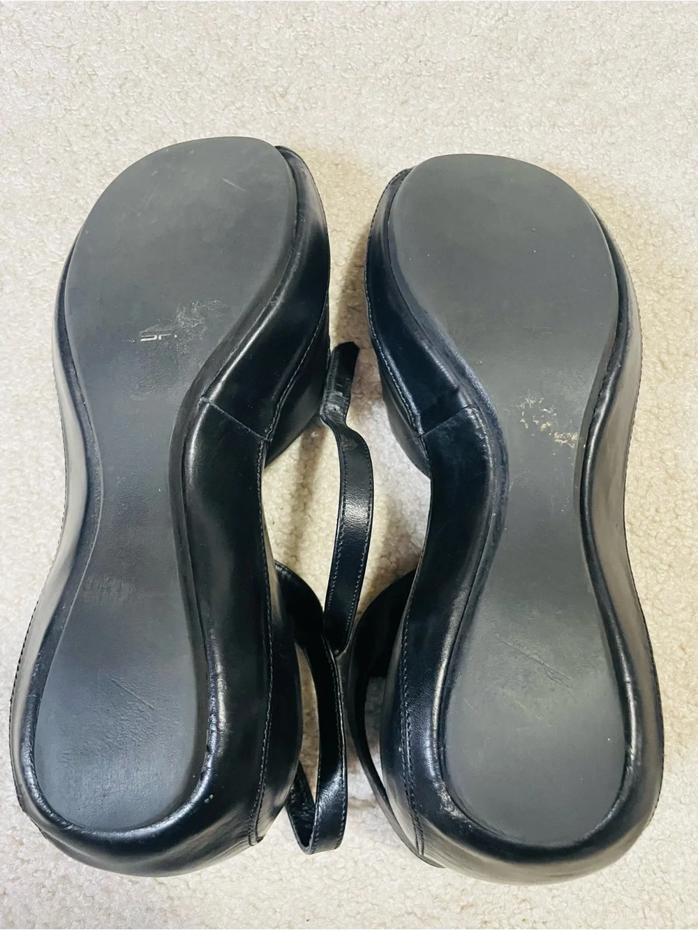 Via Spiga Leather Platform Sandals with Ankle Strap